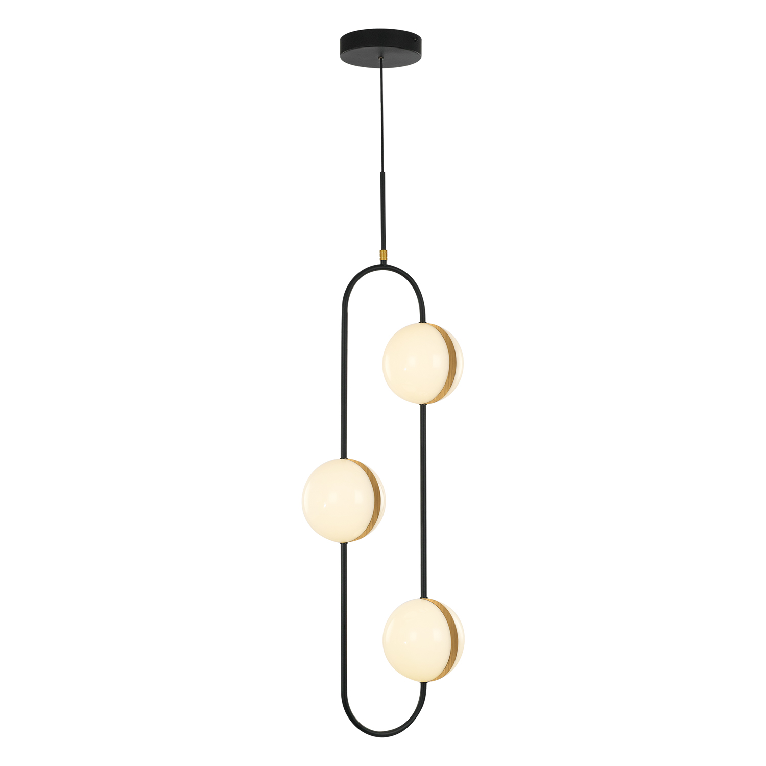 Tagliato 13-in Matte Black/Brushed Gold LED Pendant