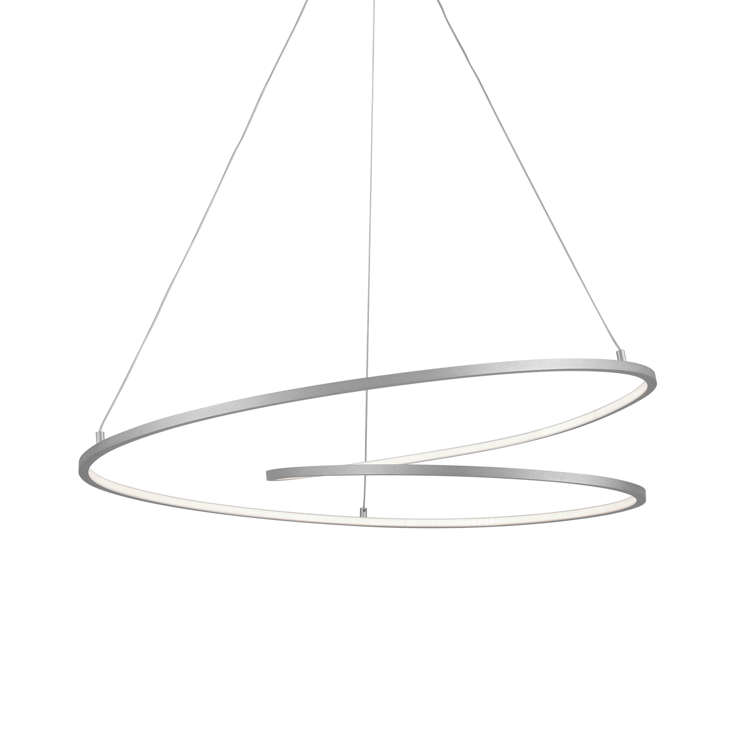 Twist 32-in Antique Silver LED Pendant