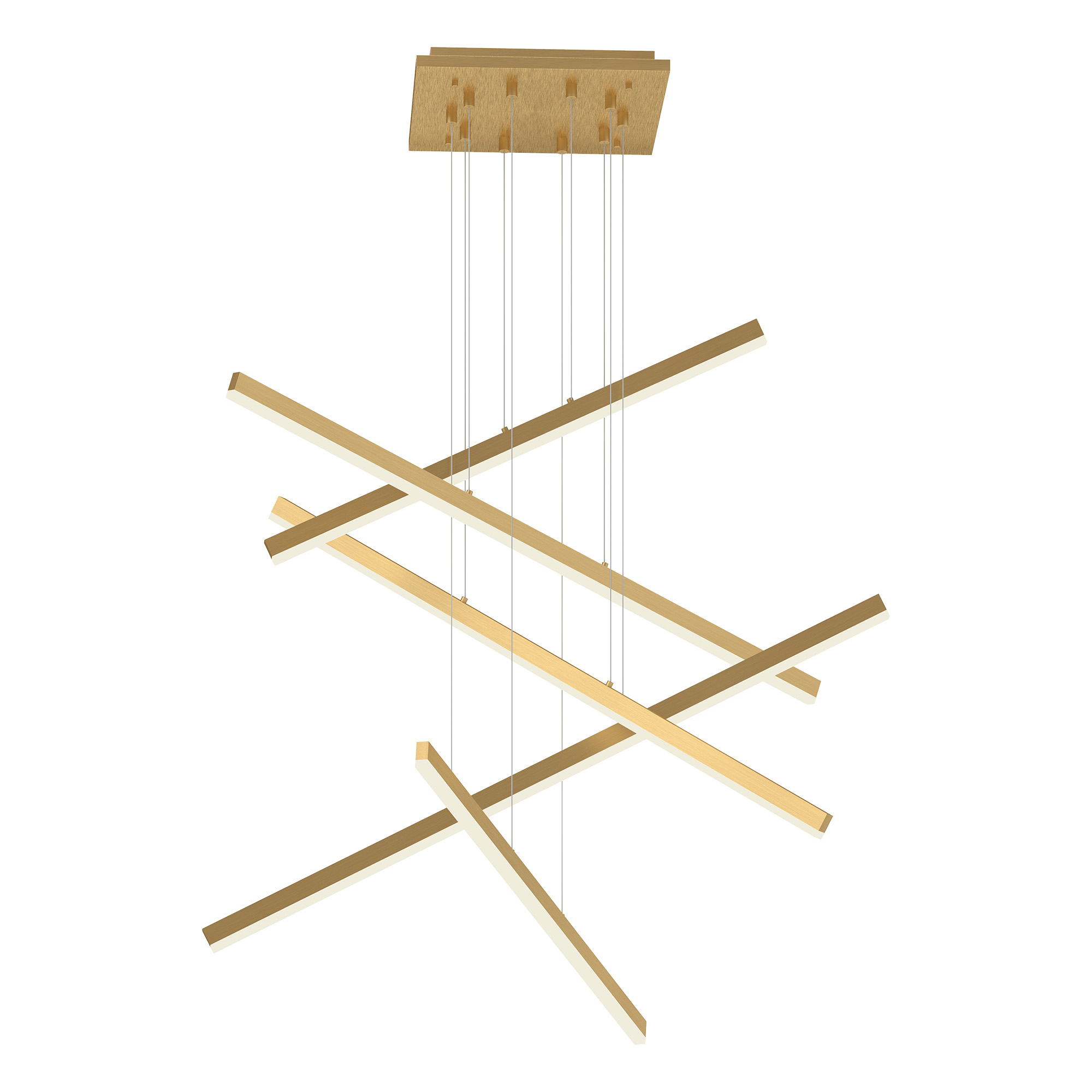 Vega 45-in Brushed Gold LED Multi Pendant