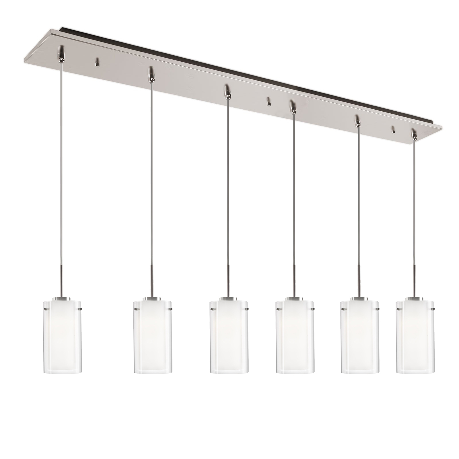 Verona 42-in Brushed Nickel 6-Light Multi Pendant