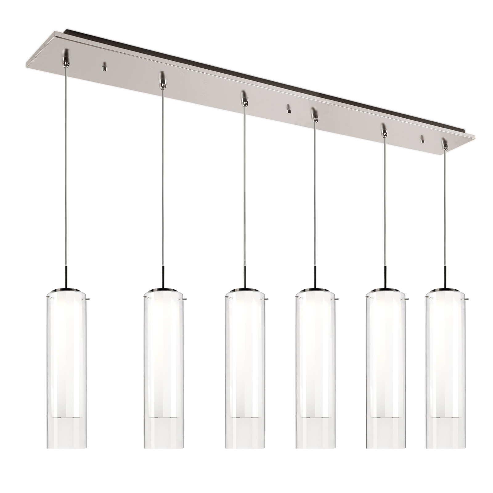 Verona 42-in Brushed Nickel 6-Light Multi Pendant