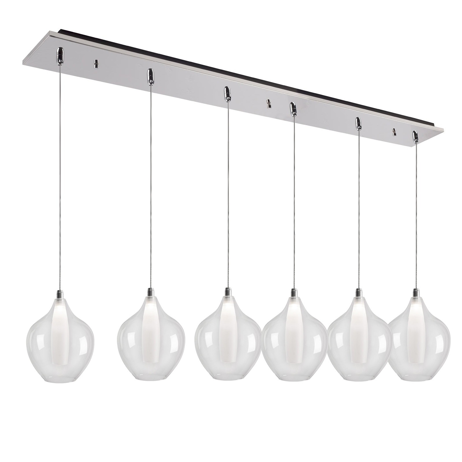 Victoria 43-in Chrome 6-Light Multi Pendant