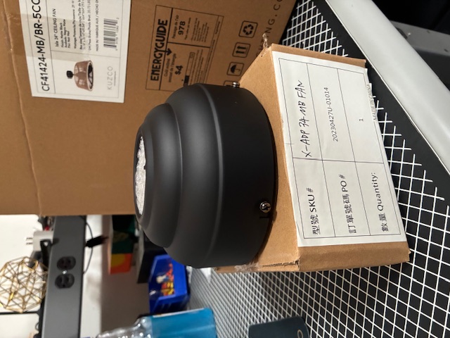 Fan Ceiling Adaptor Matte Black
