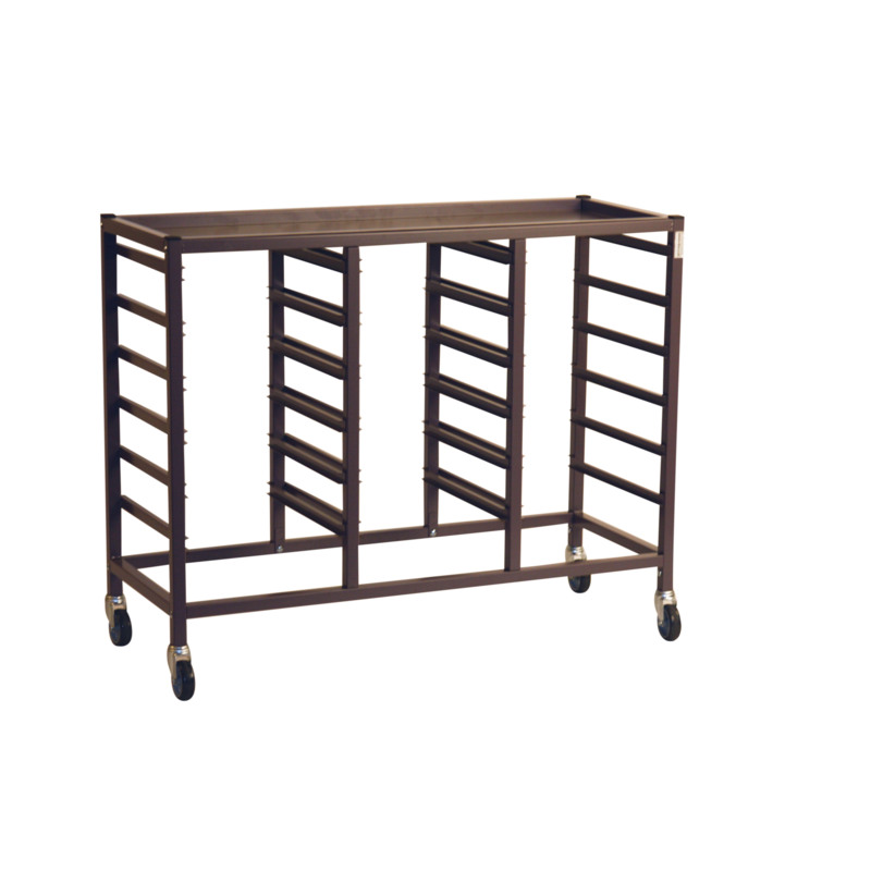 Science Bench Height Treble Fixed Runner Trolley