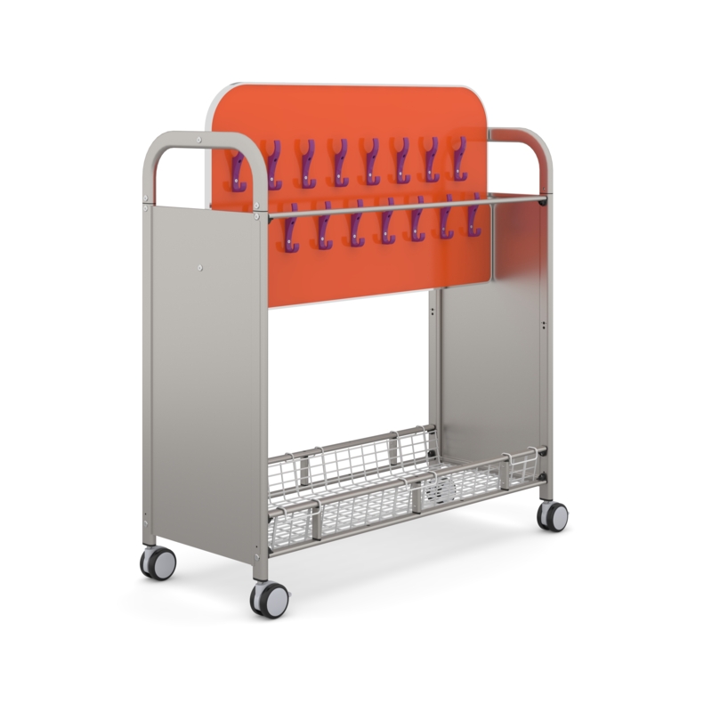 Callero Cloakroom Silver Trolley
