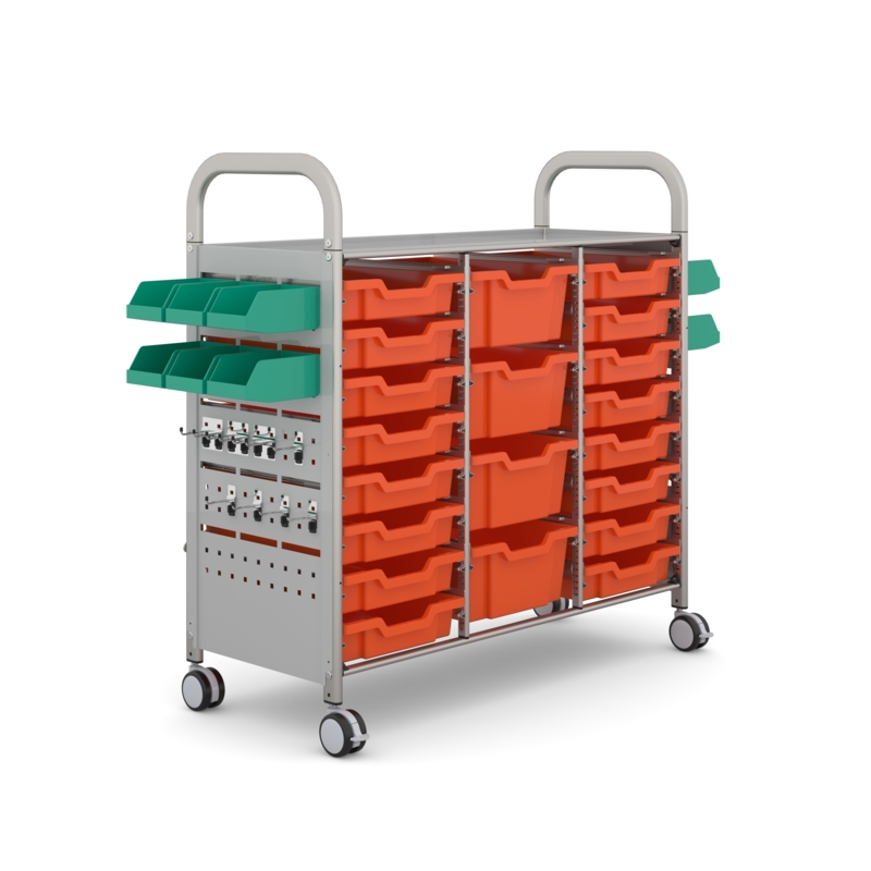 Callero STEAM Treble Trolley 16 Shallow & 4 Deep Trays