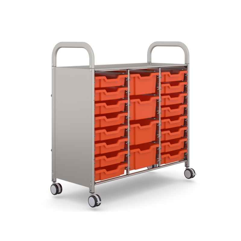 Callero Triple Cart 16 Shallow & 4 Deep Trays