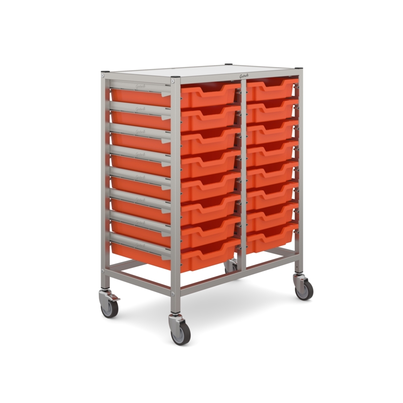 Dynamis Mid Double Trolley 16 Shallow Trays