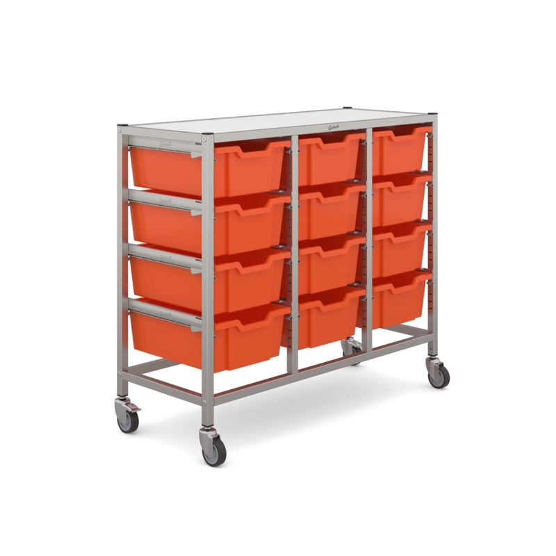 Dynamis Mid Treble Trolley 12 Deep Trays