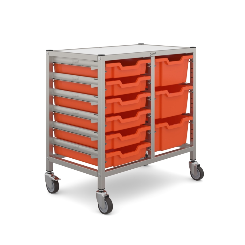 Dynamis Low Double Cart 6 Shallow & 3 Deep Trays