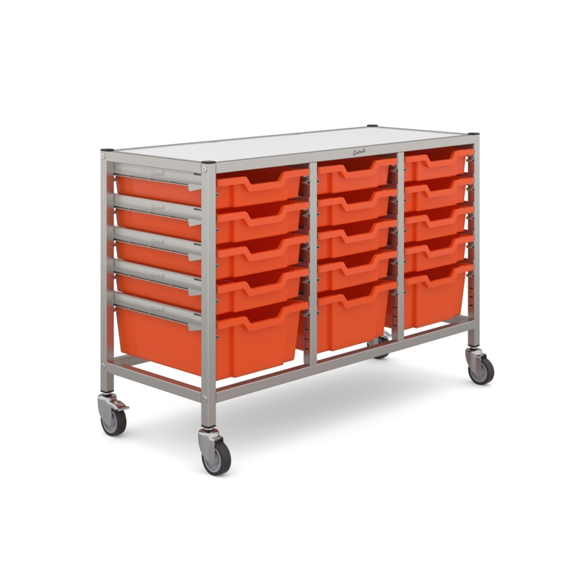 Dynamis Low Triple Cart 12 Shallow & 3 Deep Trays