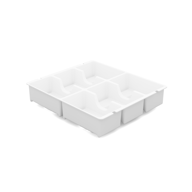 Compact Shallow White Moulded Insert 6 Board Marker Sections