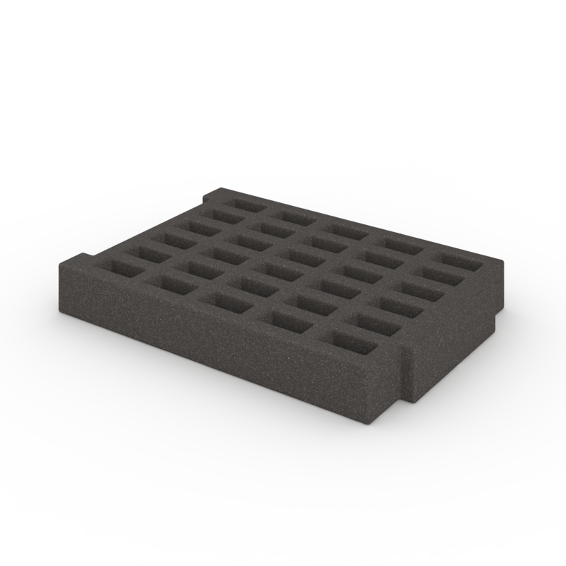 Standard Deep 50mm Foam Insert 30 Glasses 50 x 25mm
