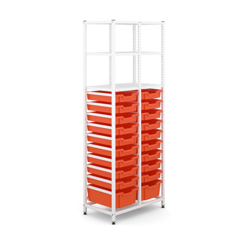 Science Tall Double Frame 4 Shelves 2 Deep & 18 Shallow Trays