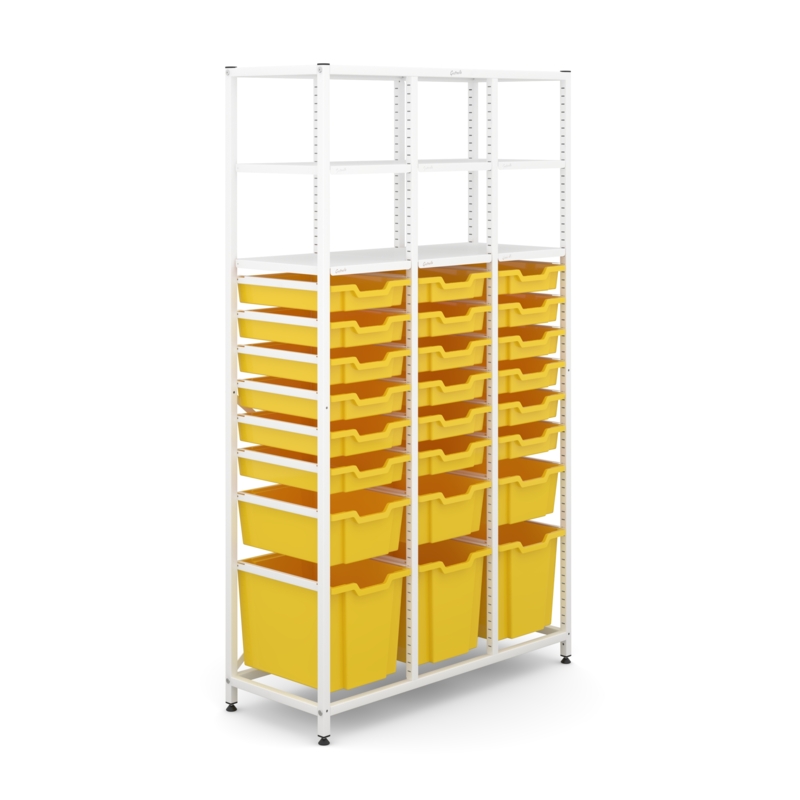 Science Tall Treble Frame 6 Shelves 3 Jumbo 3 Deep & 18 Shallow Trays