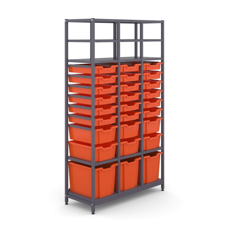 Chemstore Layout Science ChemStore Tall Treble Frame 12 Shelves 3 Jumbo 6 Deep & 18 ...