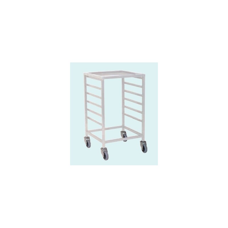 Classic Low Single Fixed Runner White Trolley (Assembled)