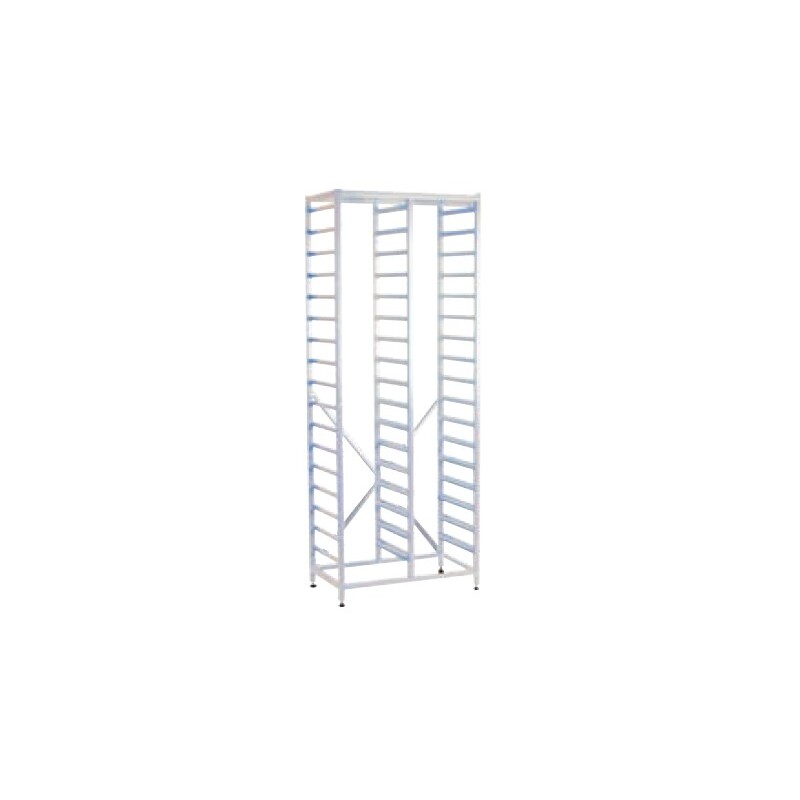 Medical Compact Tall Double Fixed Runner White Frame (Assembled)