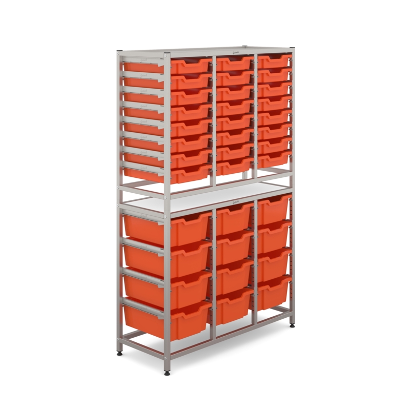 Dynamis Tall Triple Silver Frame 24 Shallow & 12 Deep Trays