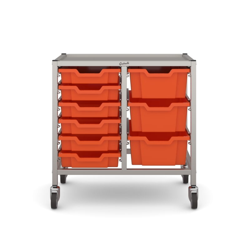 Dynamis Lab & Healthcare Low Double Silver Cart