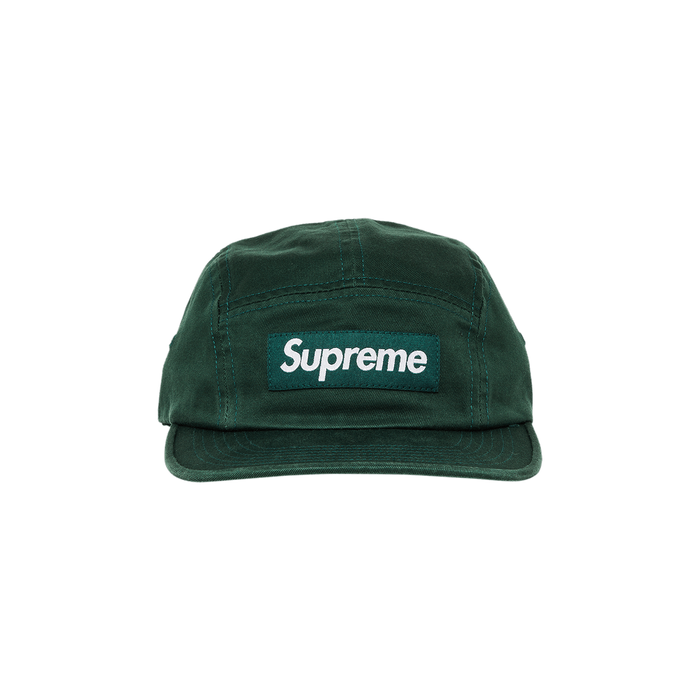 帽子 supreme Washed Chino Twill Camp Cap pine Supreme Washed Chino Twill Camp Cap 'Pine Green' - Tamanho U