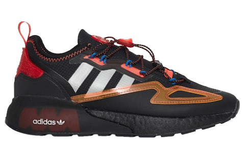 Adidas ZX 2K Boost Core Black Solar Red - Tamanho 43