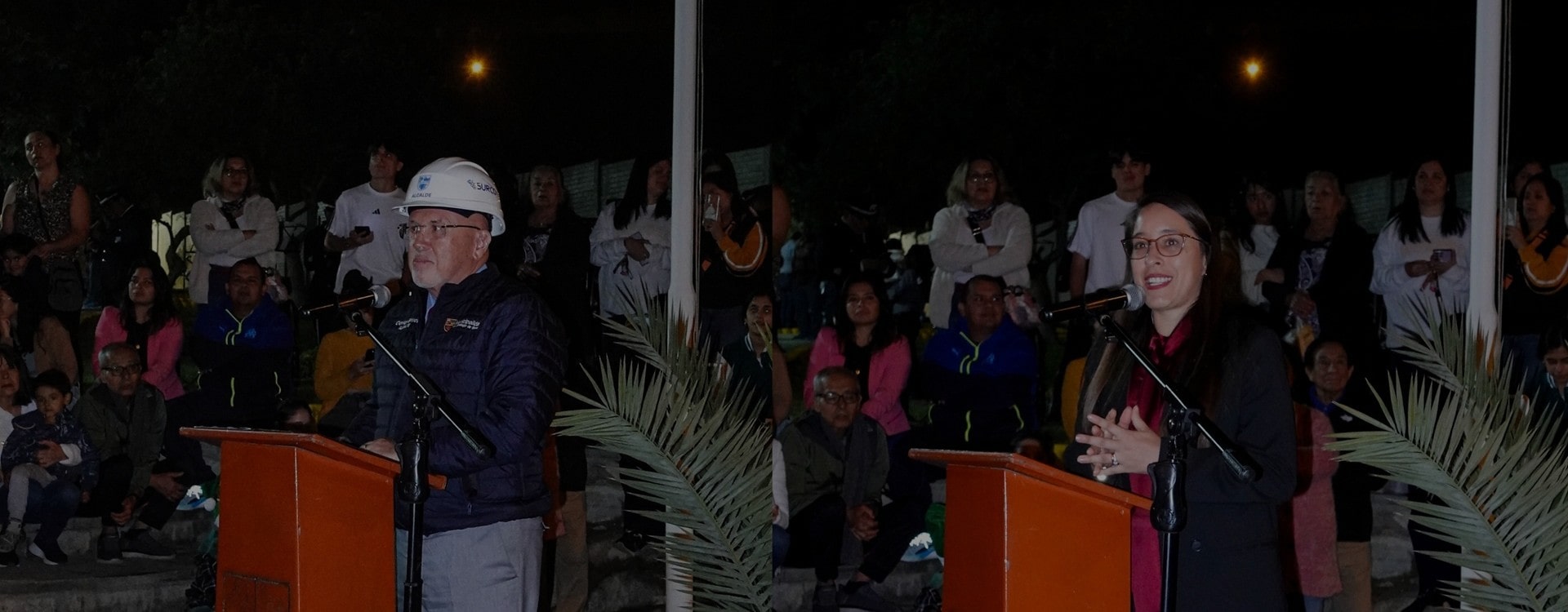 Portada de Noticia Centrum PUCP, Municipalidad de Surco y vecinos de Los Álamos celebran juntos el encendido del Árbol Navideño