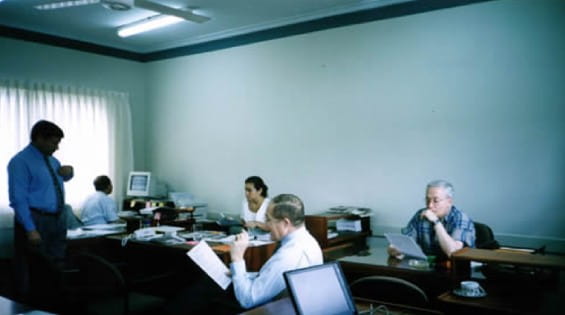 Apertura de Centrum PUCP, oficinas.