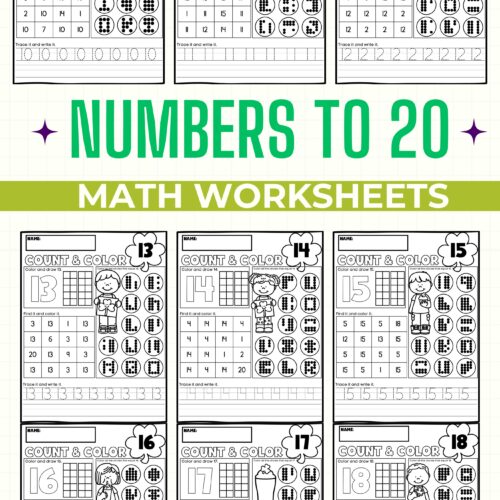 St. Patrick's Day Kindergarten Math Numbers to 20 - Classful