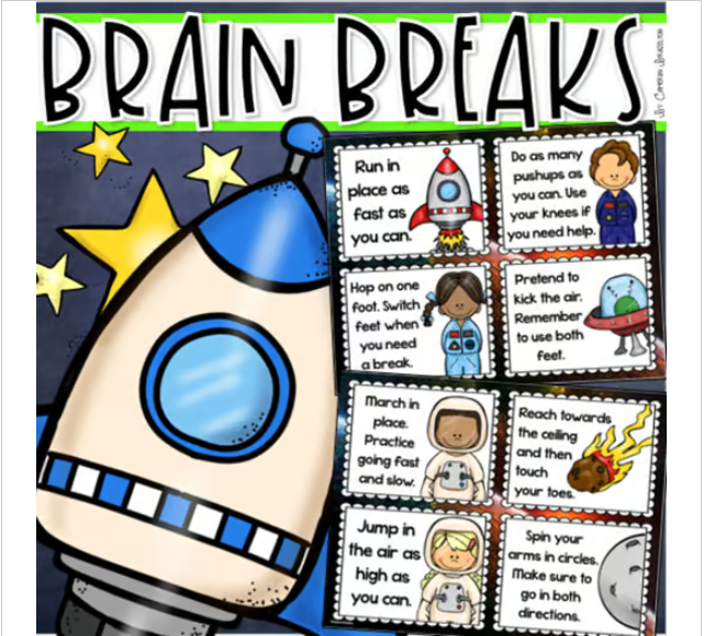 Brain Breaks Movement Cards Outer Space Theme - Classful brain-breaks-movement-cards-outer-space-theme-classful