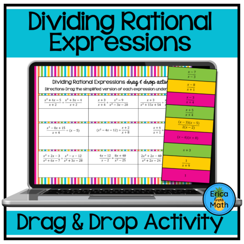 Dividing Rational Expressions Digital Activity Drag & Drop - Classful