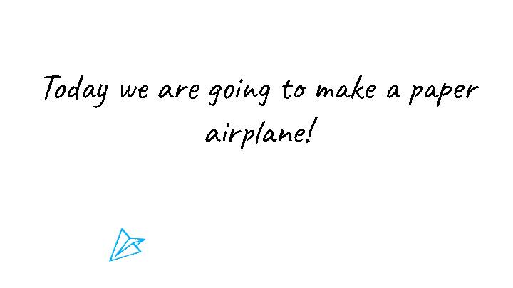 Paper airplane for kids