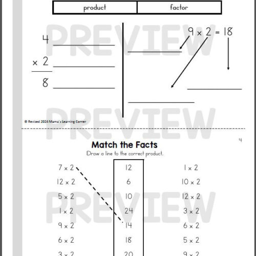 Multiplication Practice Booklets for Facts 2 through 12 - Classful