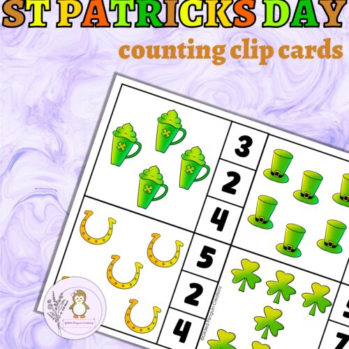 St Patrick's Day Counting Clip Cards to Learn Numbers Counting 0 to 10 ...