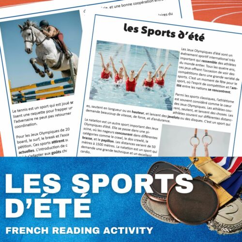 French Summer sports reading activities - Les sports d'été's featured image