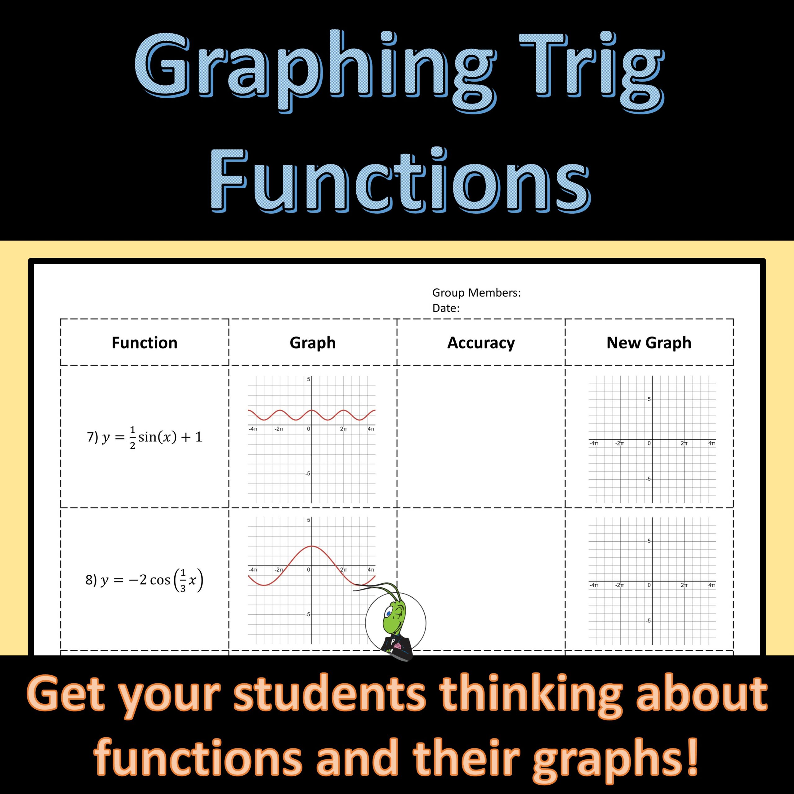 AP® Precalculus Graphing Trig Functions Accuracy Activity | 3.4 - Classful