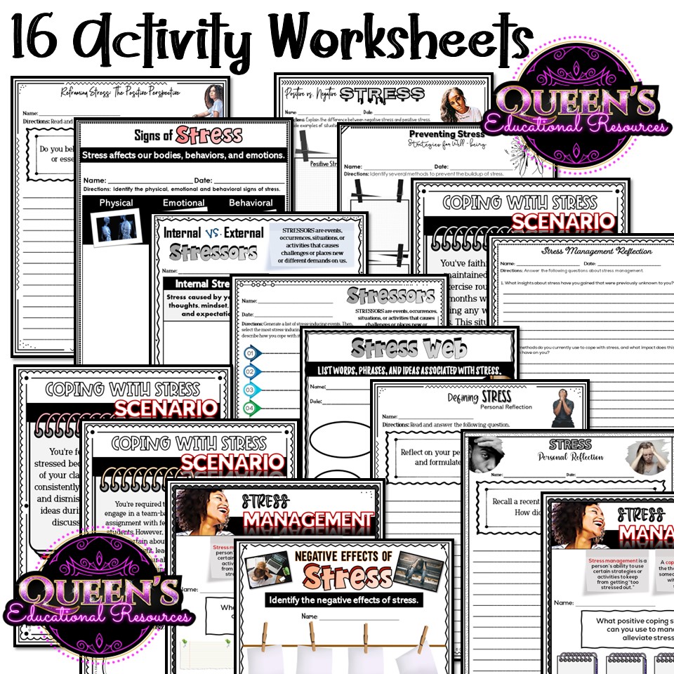 Stress Management PowerPoint and Activities for Teens | Coping Skills ...