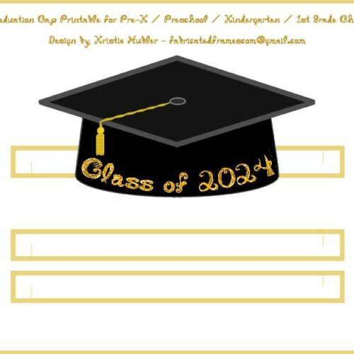 Graduation Cap Black Party Hat Gold Shny Glitter Fabric Font Class of ...