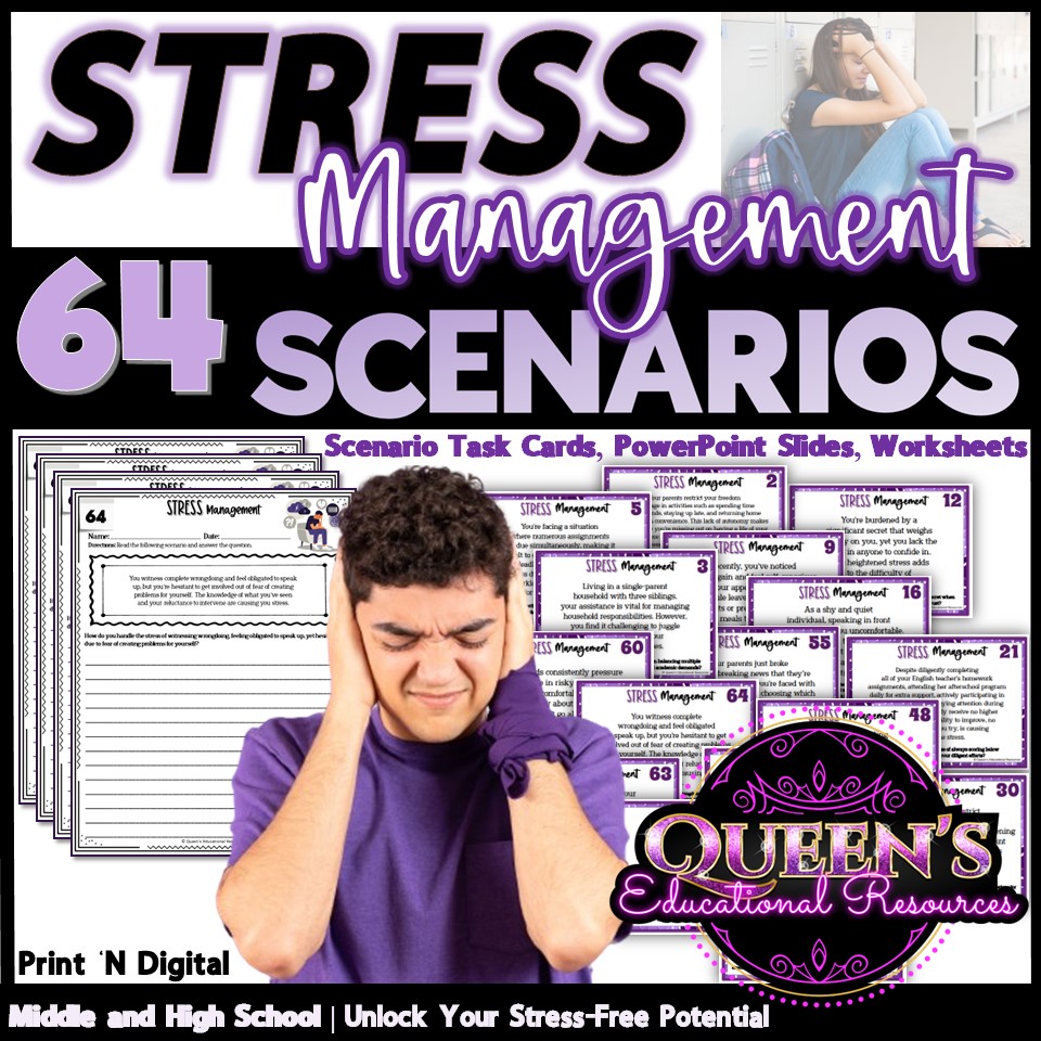 Stress Management PowerPoint and Activities for Teens | Coping Skills ...
