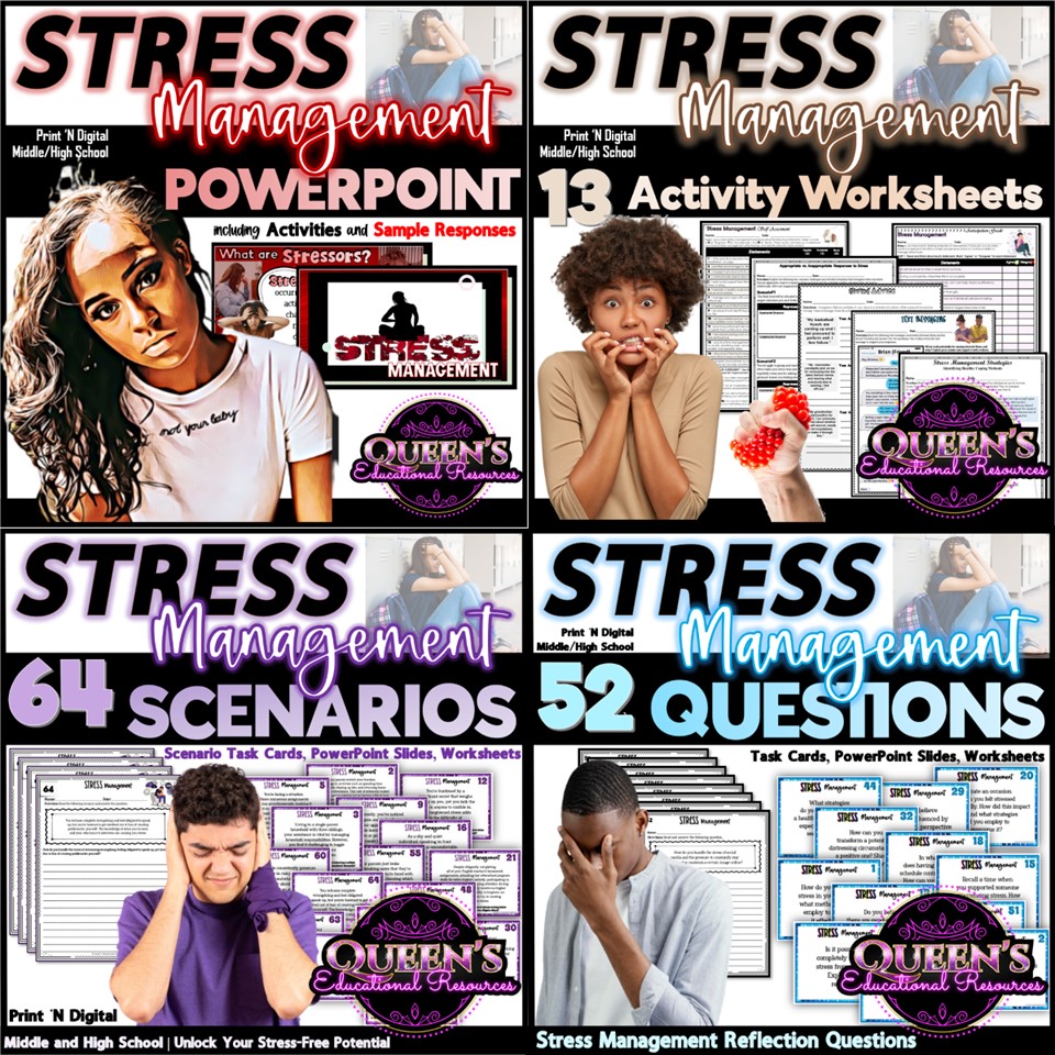 Stress Management PowerPoint and Activities for Teens | Coping Skills ...