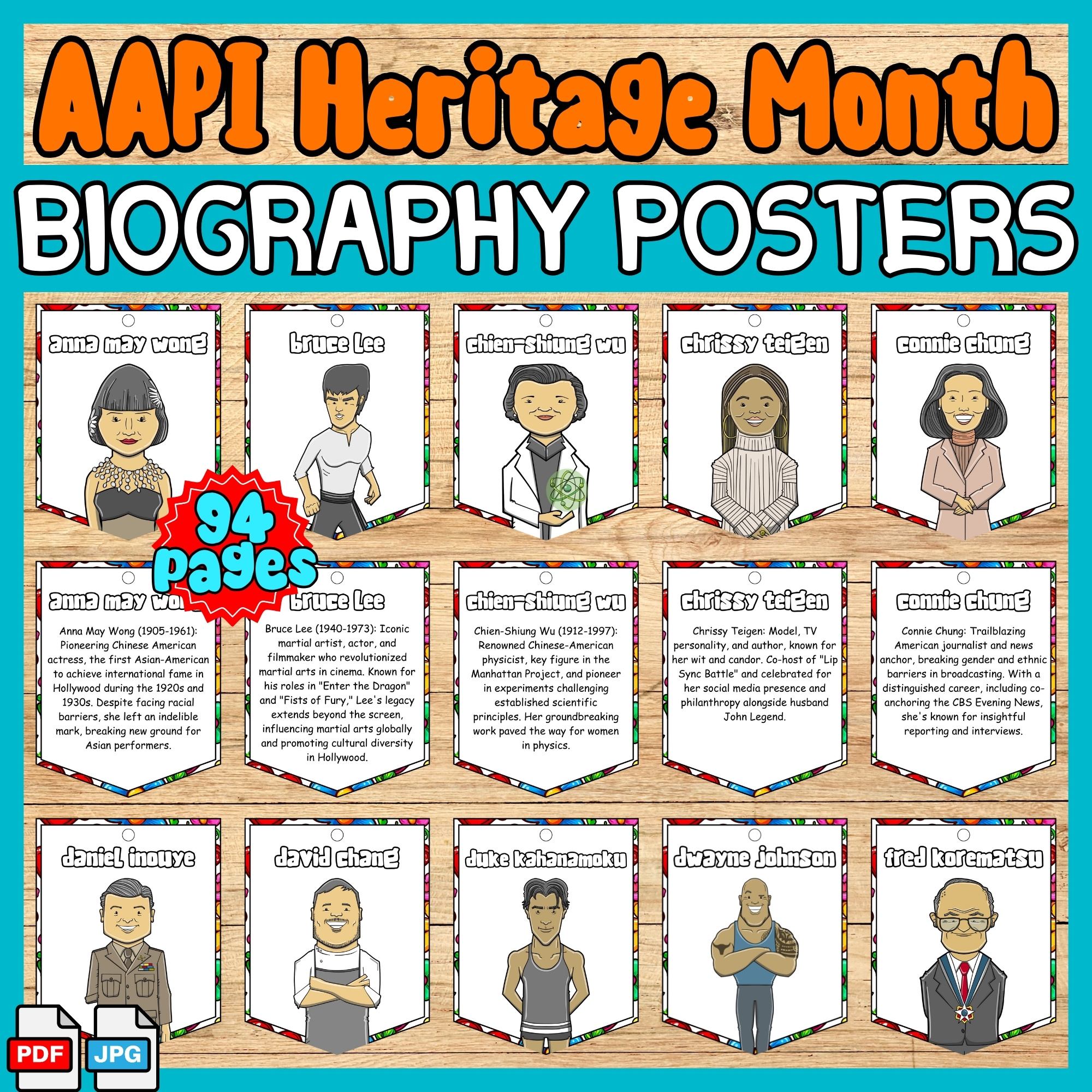 AAPI Heritage Month Bulletin board | Asian American Pacific biography ...