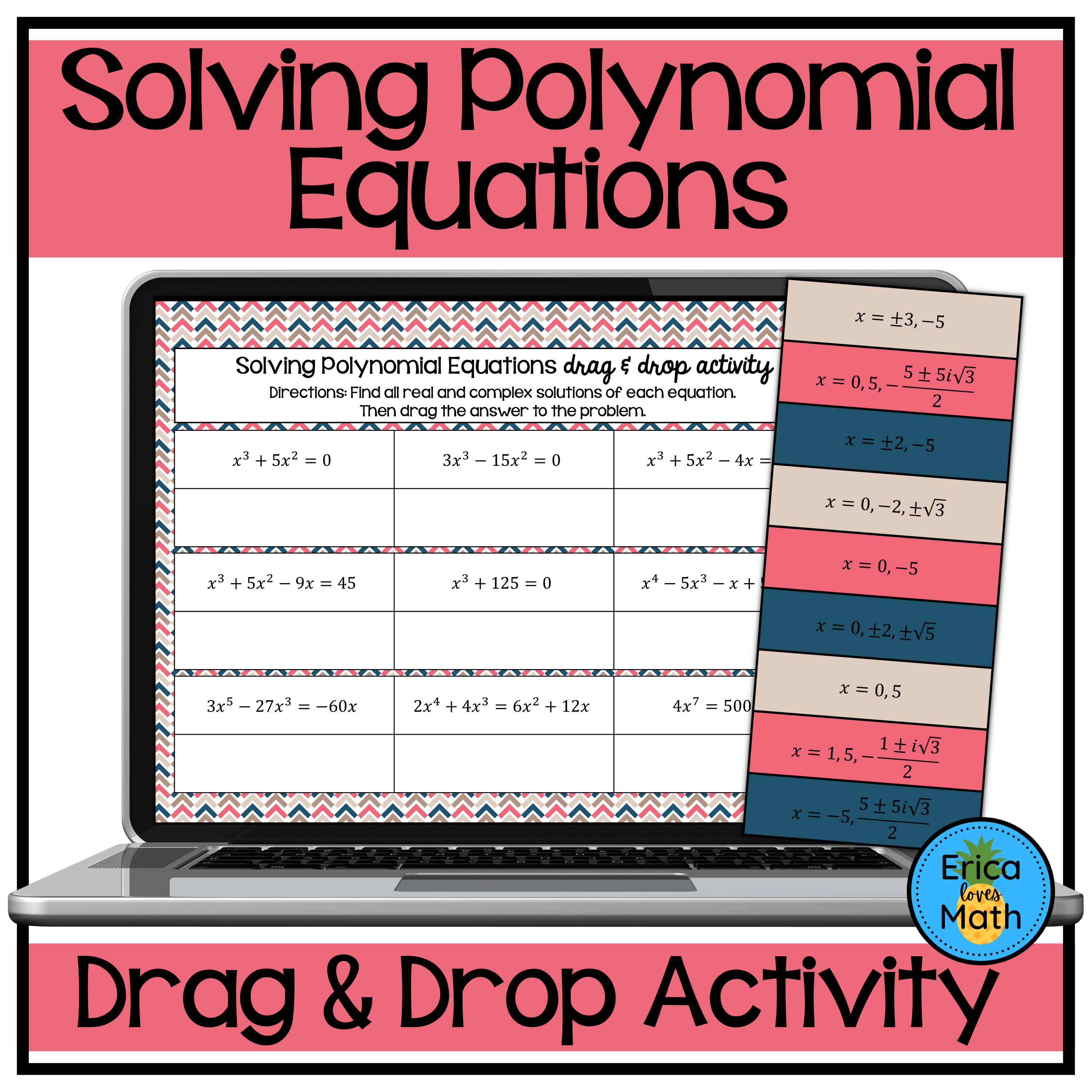 Solving Polynomial Equations Digital Activity Drag & Drop - Classful