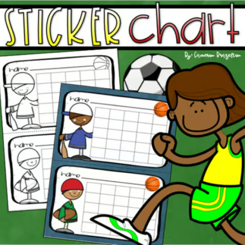 Positive Behavior Sticker Chart Reward Incentives Sports Theme - Classful