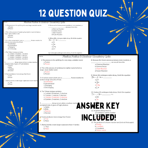 Types Of Radioactive Decay Quiz
