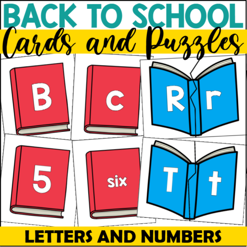Back to School Alphabet and Number Cards and Puzzles - Classful