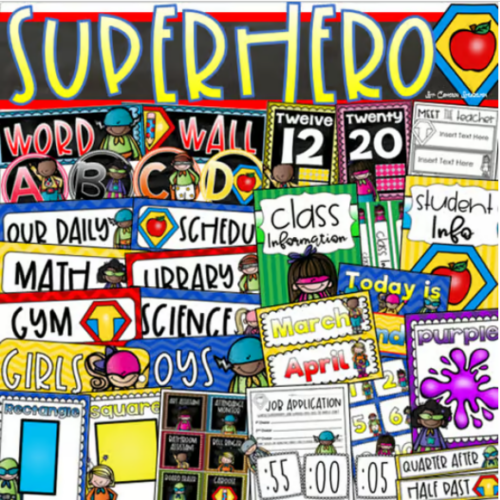 Superhero Theme Classroom Decorations and Management Mega Bundle - Classful