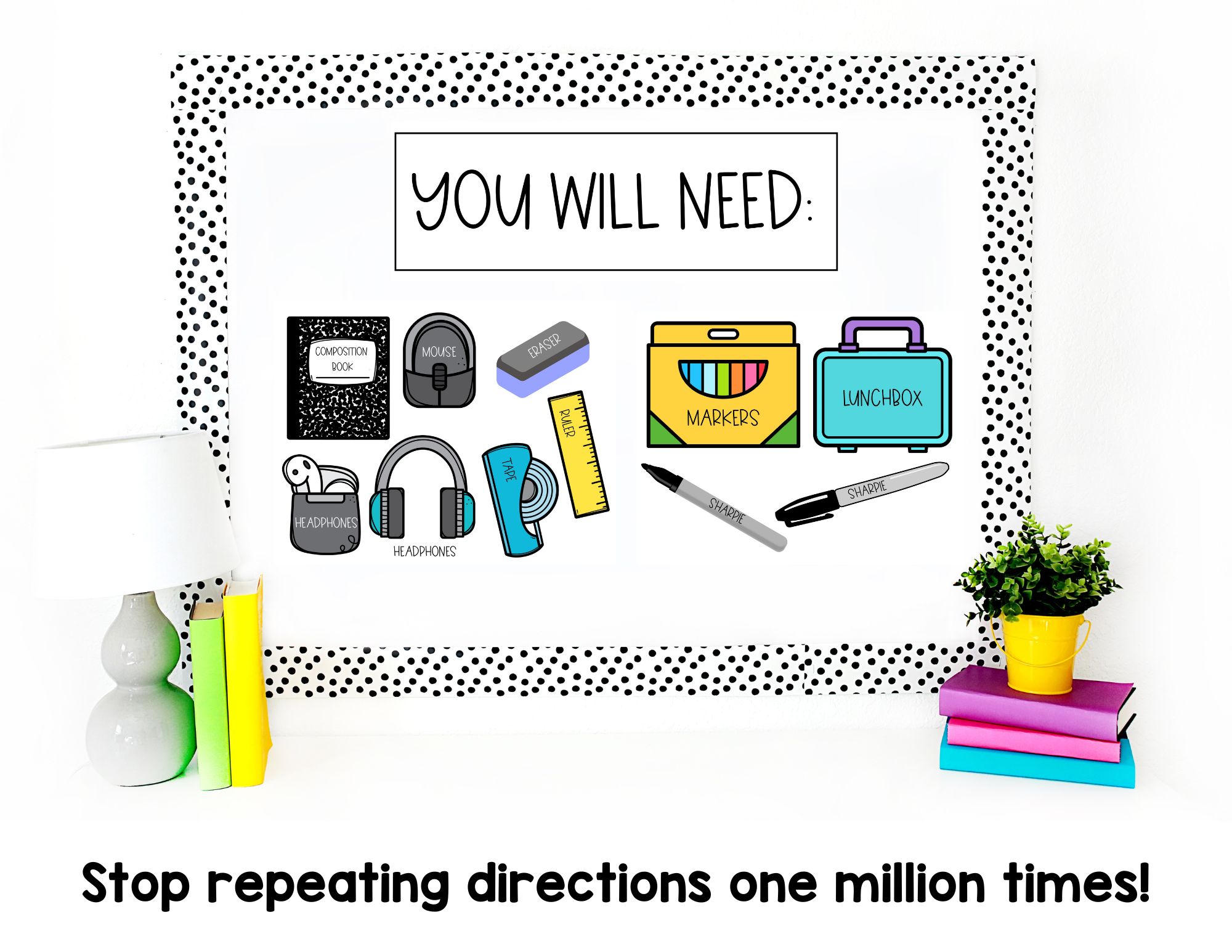 Visual Supply Cards - Things You Will Need | Direction Display Signs ...