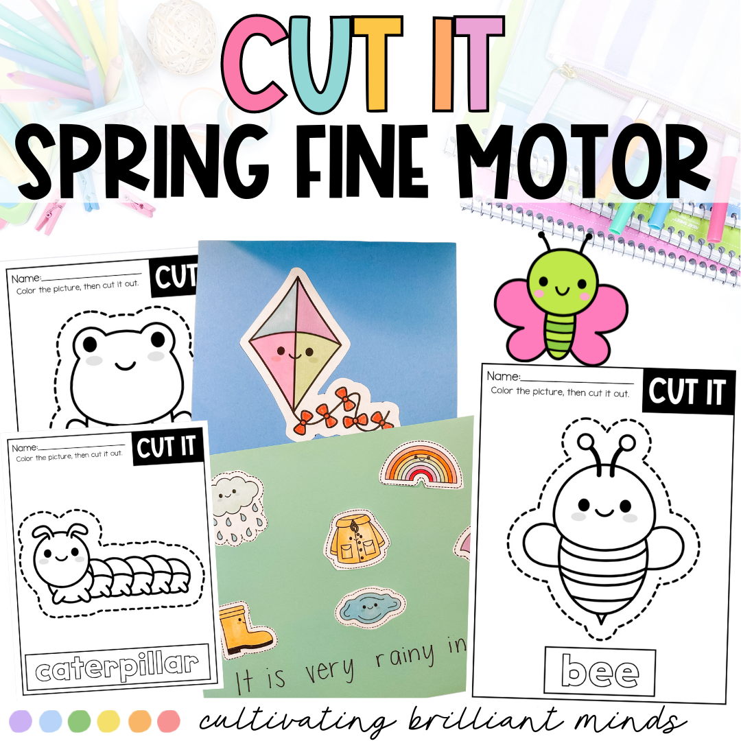Spring Fine Motor Cut It! | April | Fine Motor Skills - Classful
