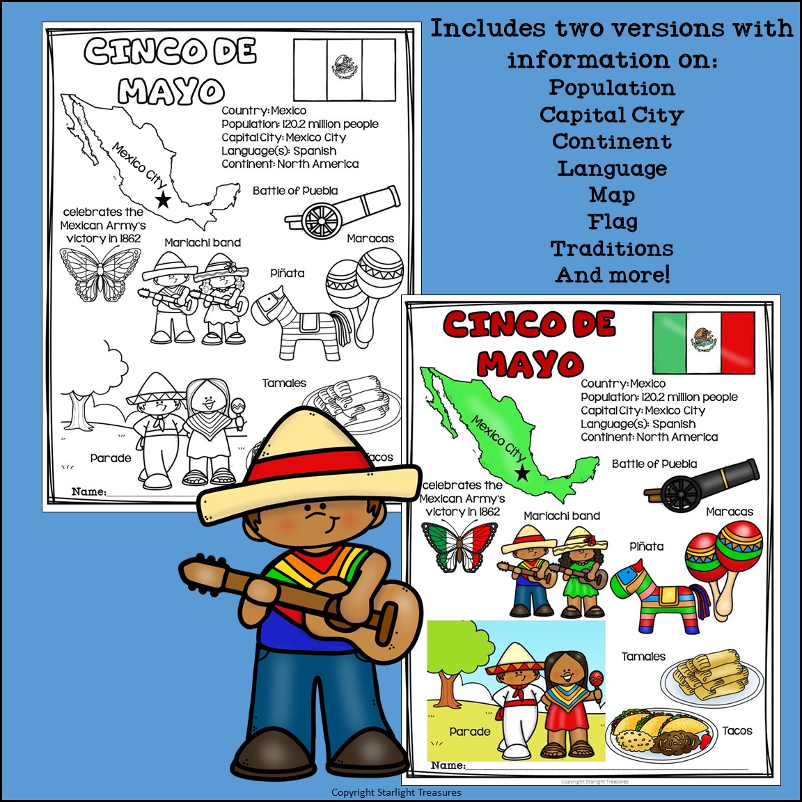 Cinco de Mayo Fact Sheet for Early Readers - Cinco de Mayo Activity ...