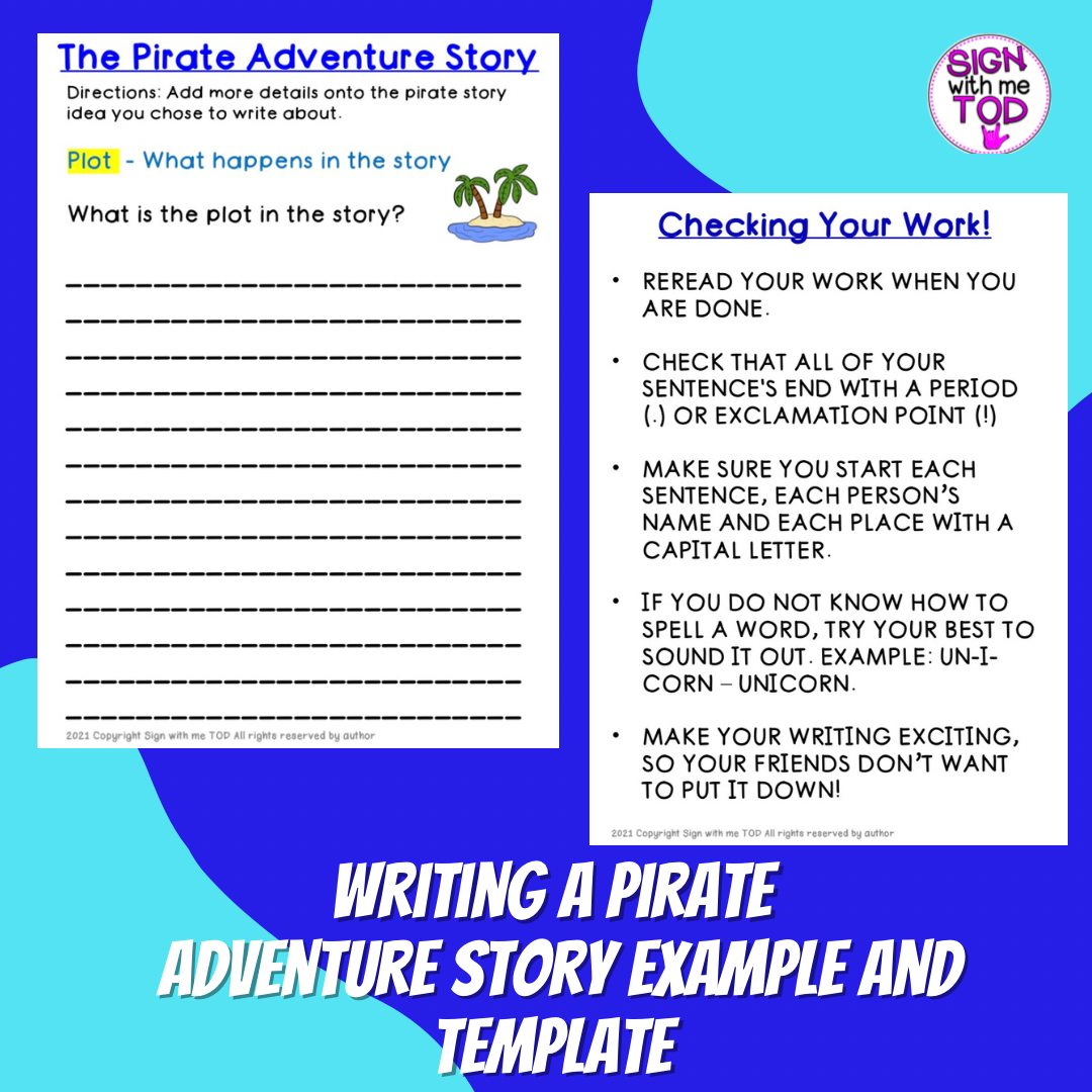 Writing a Pirate Adventure Story Graphic Organizer, Example 